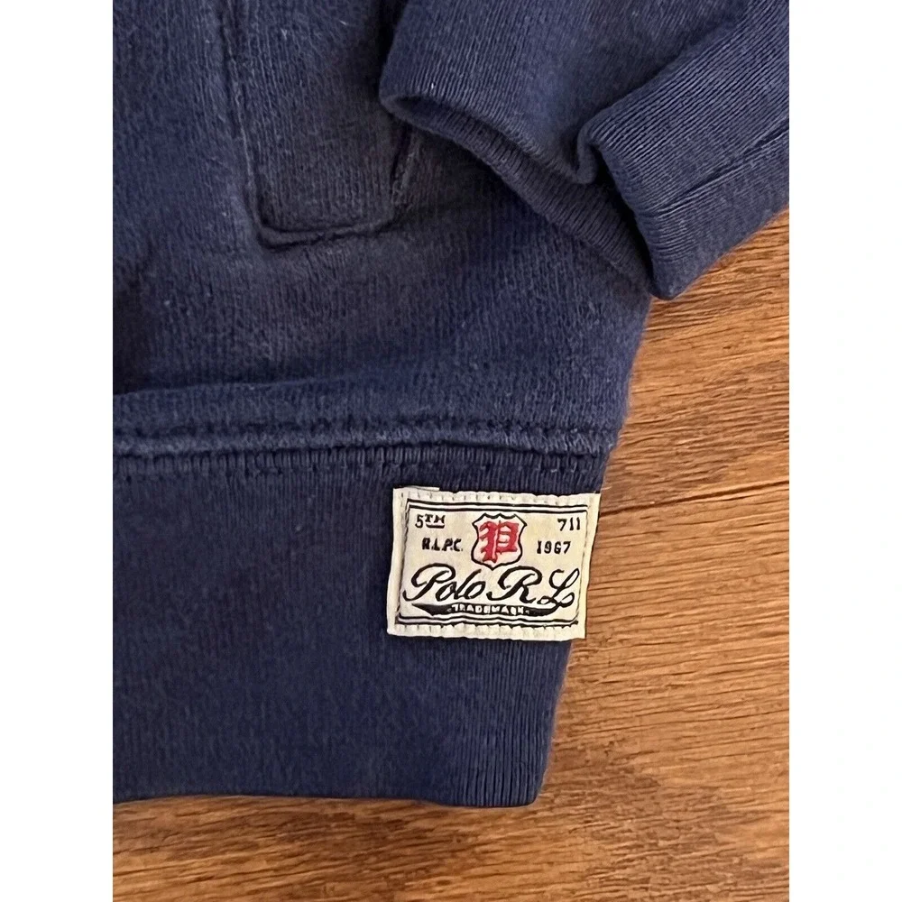 Boys Polo Ralph‎ Lauren Hoodie USA Patriotic Navy Blue Sz 5 Very Good Condition!